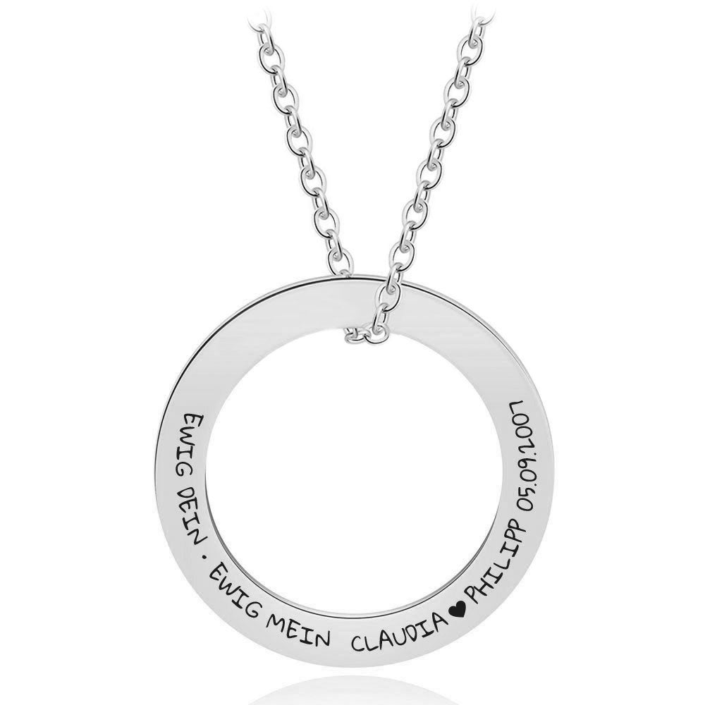 Gravurhalskette "Circle"