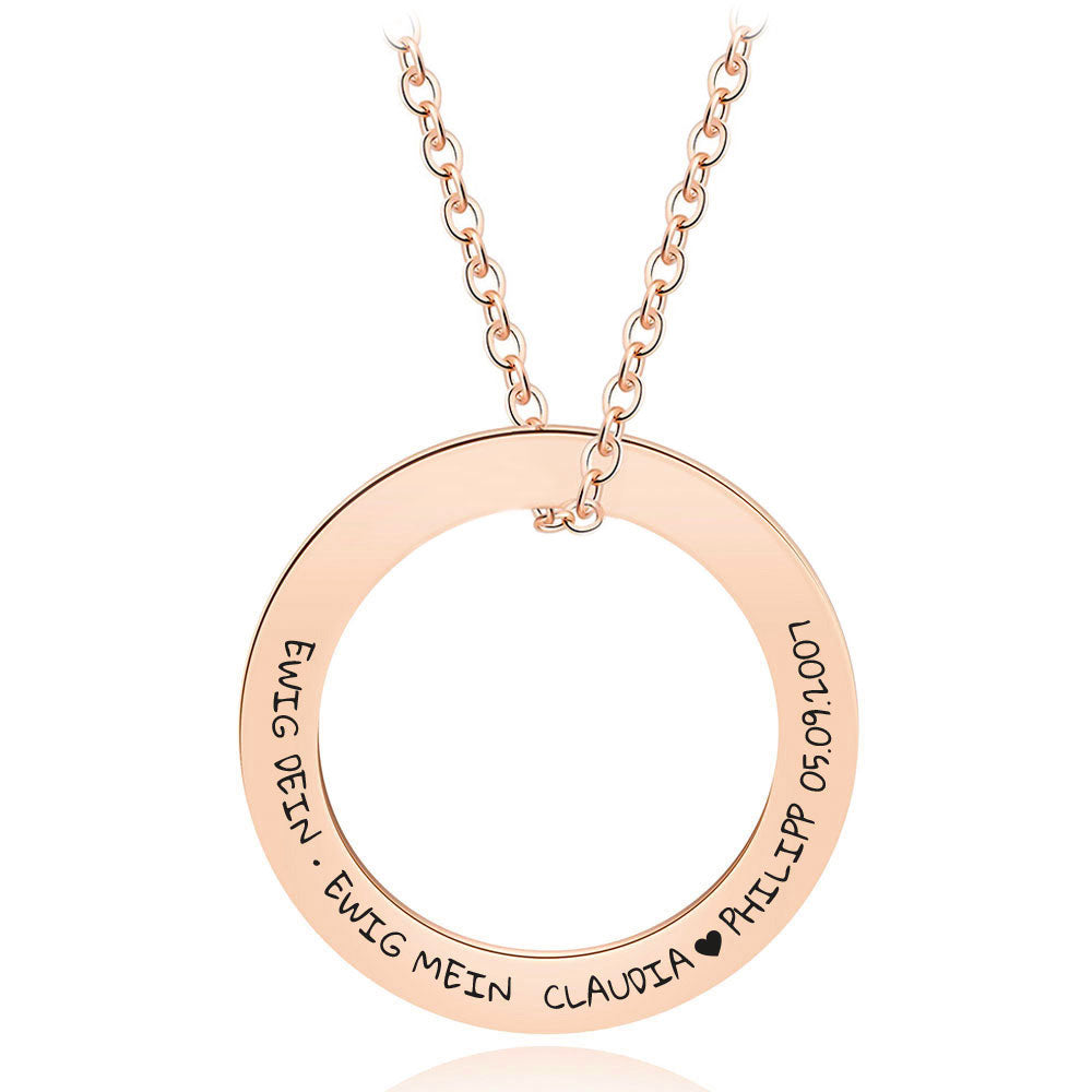 Gravurhalskette "Circle"