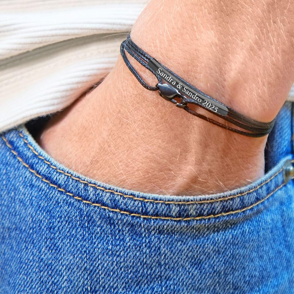 Dezentes Herren-Gravur-Armband