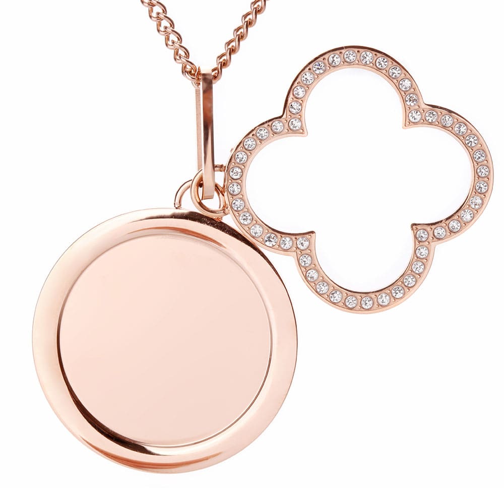 Halskette mit Gravur "Glück" für eine Bildgravur mit Wunschtext