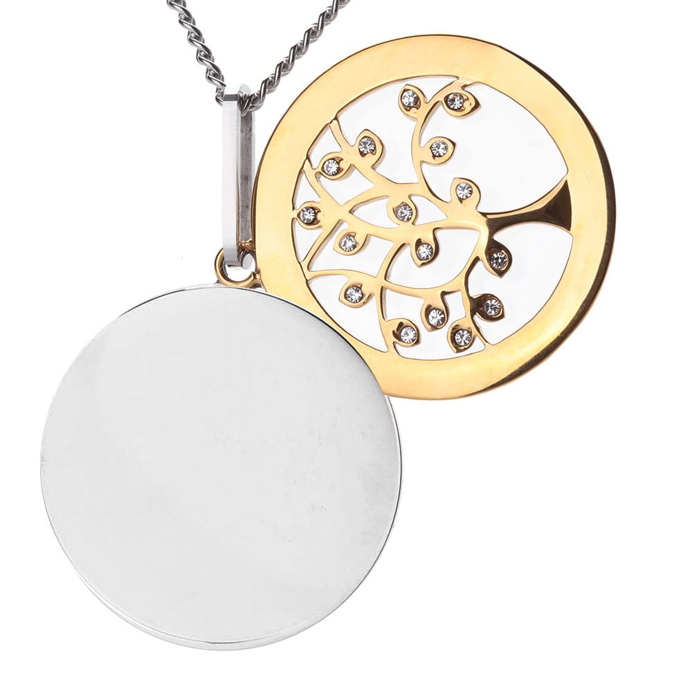 Halskette mit Gravur "Familie" für eine Bildgravur mit Wunschtext