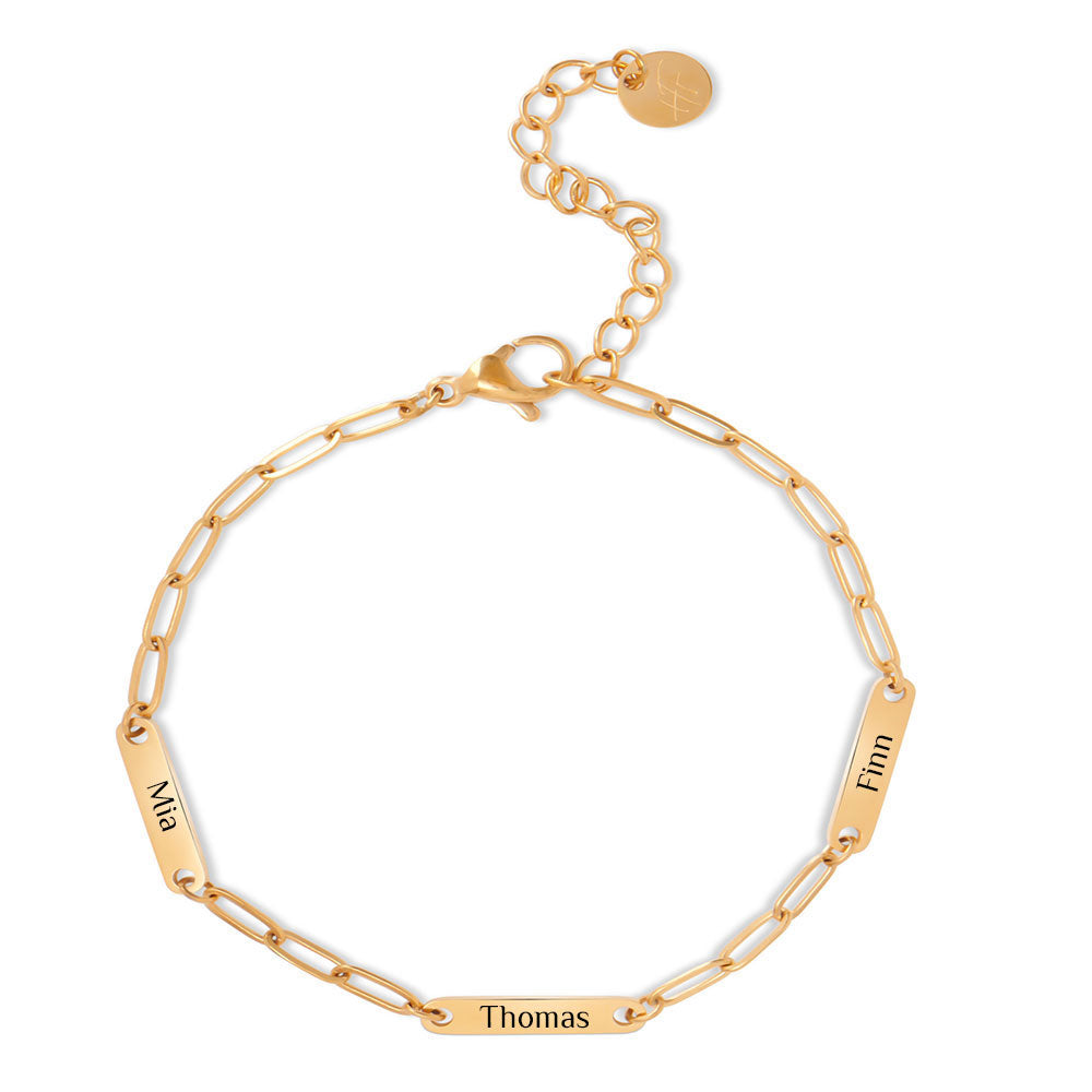 Für Damen: Venezianisches Gravur-Armband "3 Namen"