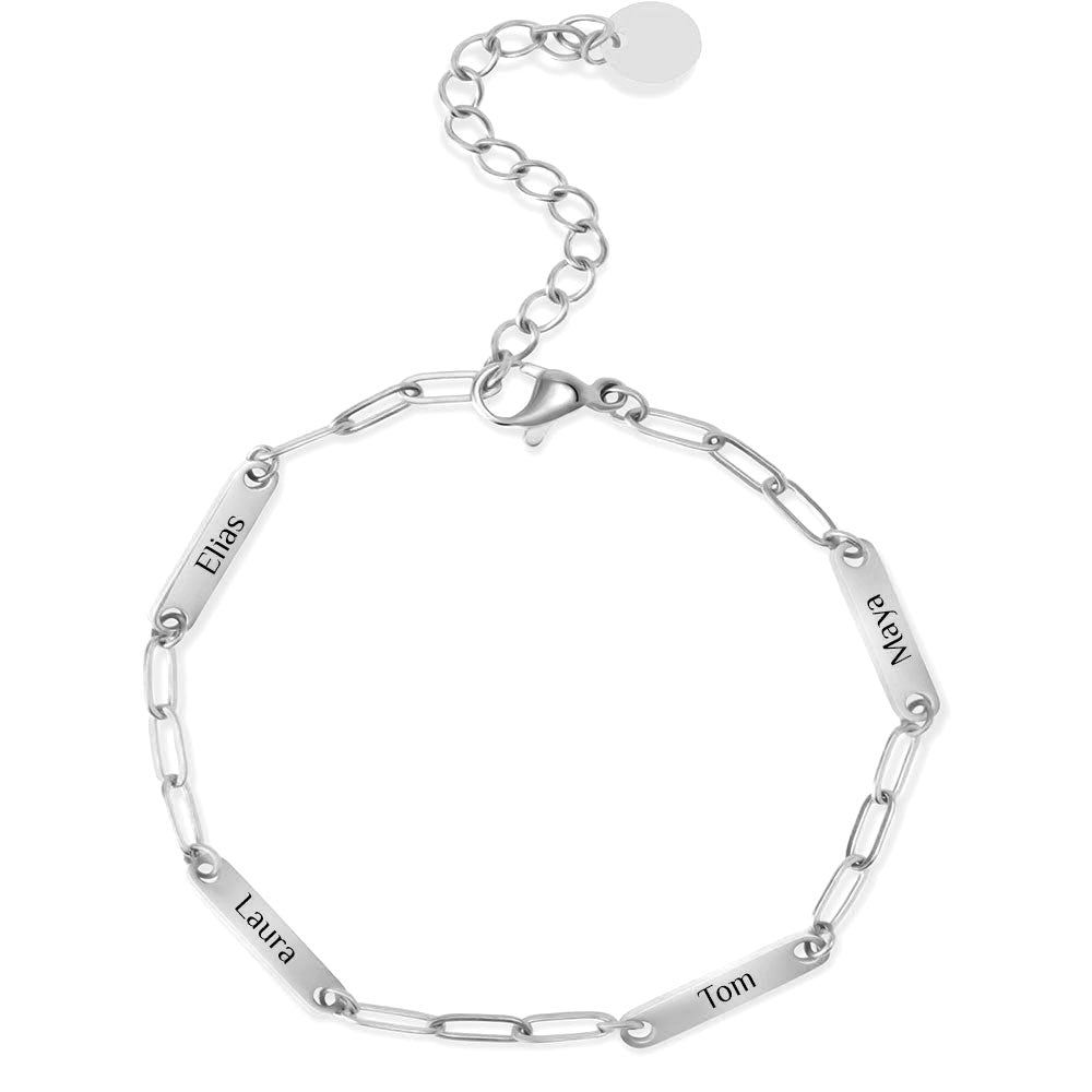 Für Damen: Venezianisches Gravur-Armband "4 Namen"