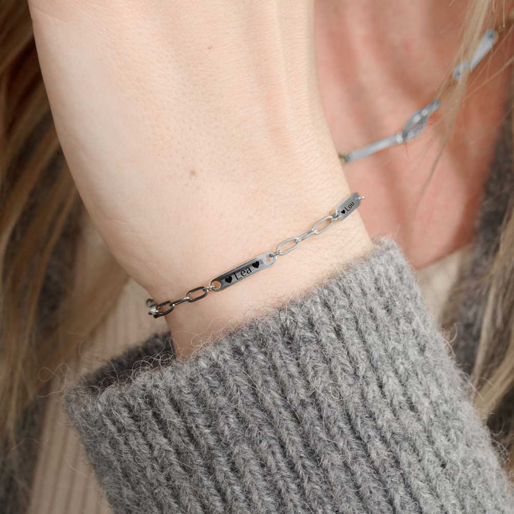 Für Damen: Venezianisches Gravur-Armband "4 Namen"
