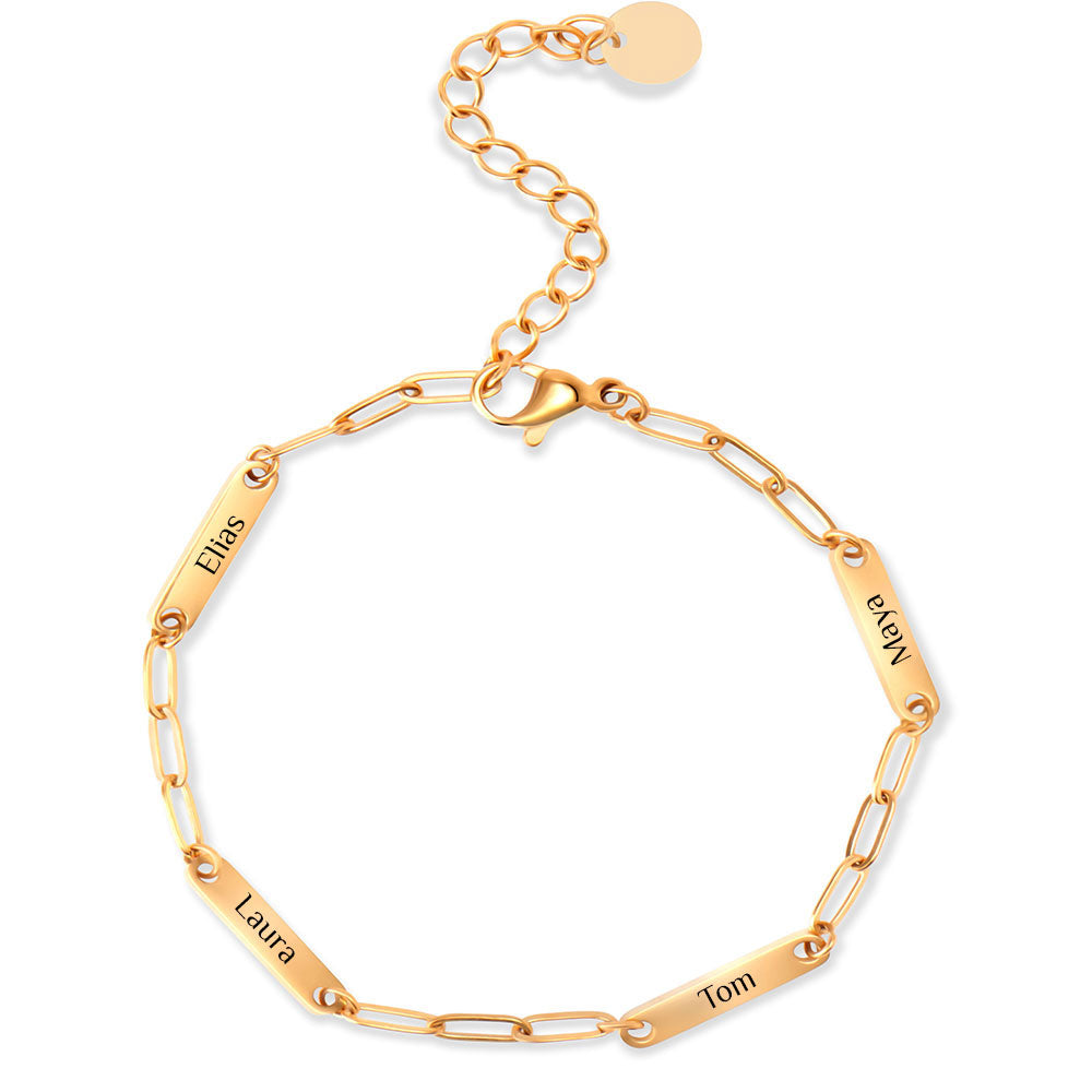 Für Damen: Venezianisches Gravur-Armband "4 Namen"