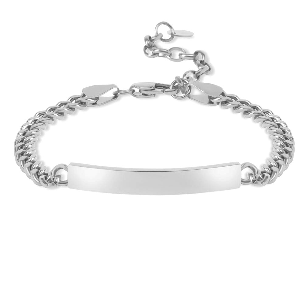 Gravur-Panzerketten-Armband für Damen
