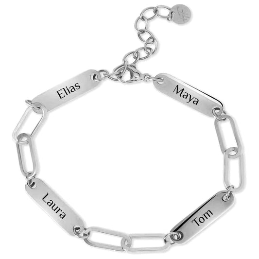 Für Herren: Venezianisches Gravur-Armband "4 Namen"