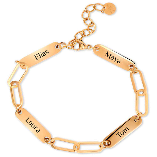 Für Herren: Venezianisches Gravur-Armband "4 Namen"