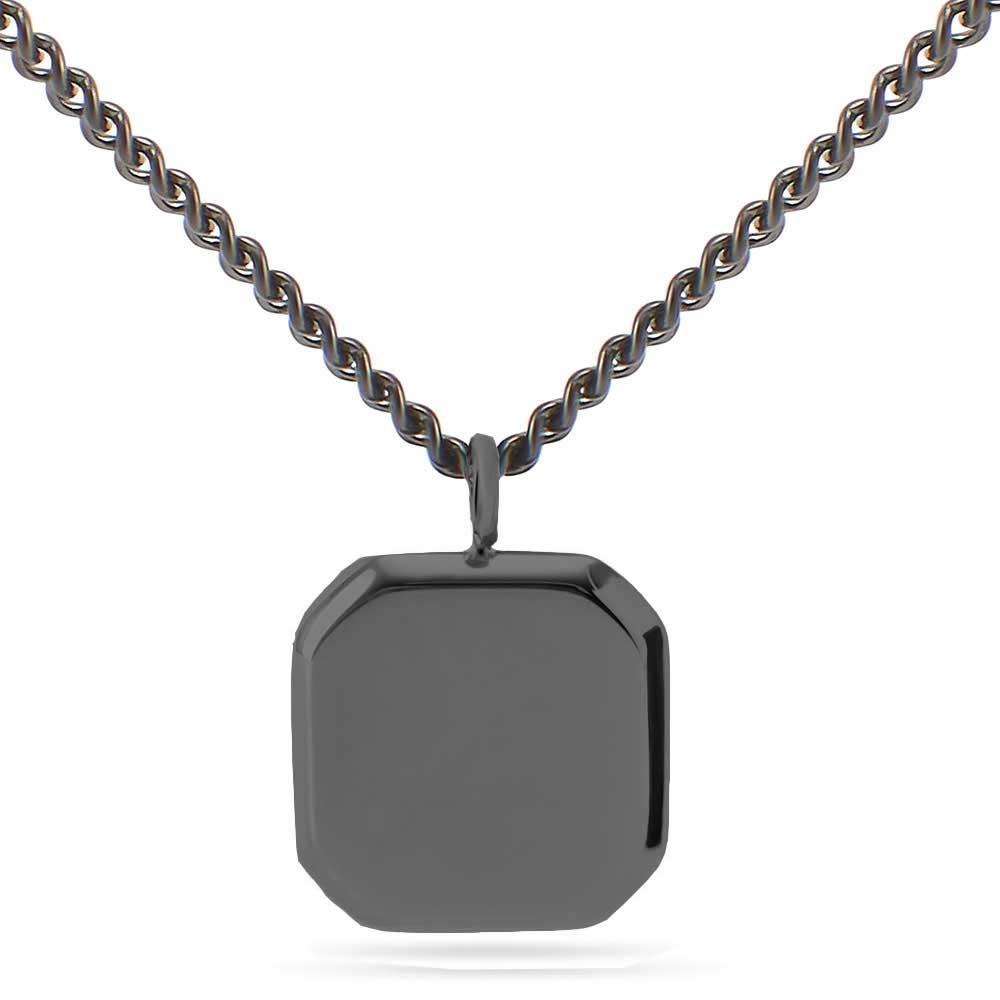 Für Herren: Naturstein-Halksette "Oktagon" - gravierbar