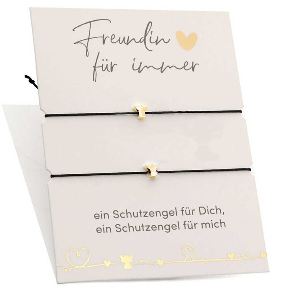 Engelarmband-Set mit Karte für Freundinnen