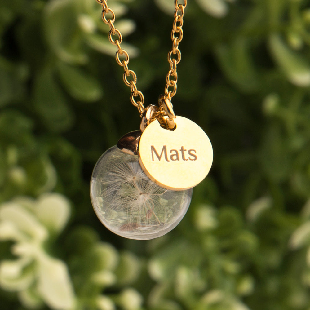 Gravur-Halskette "Pusteblume"