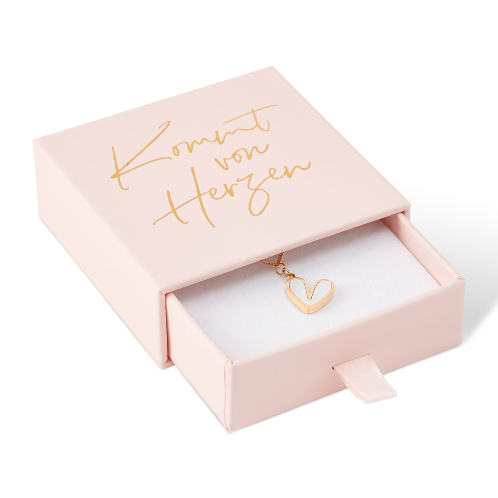 Light-Rosé Schmuckbox "Kommt von Herzen"