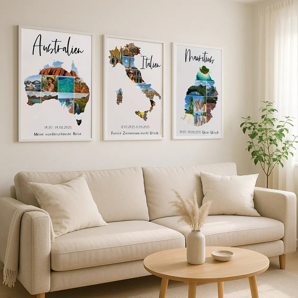 Personalisiertes Wandbild "Unser Urlaub"