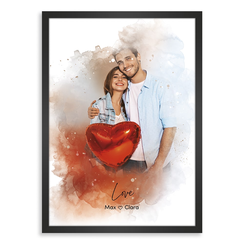 Kunstdruck-Poster Nr. 8 "Aquarell" als personalisiertes Geschenk mit deinem eigenem Foto | Handgefertigt in Bayern | DIN A4