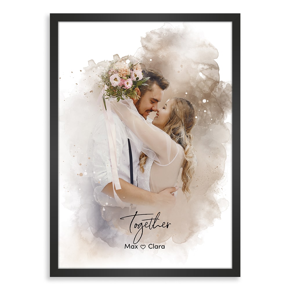 Kunstdruck-Poster Nr. 8 "Aquarell" als personalisiertes Geschenk mit deinem eigenem Foto | Handgefertigt in Bayern | DIN A4