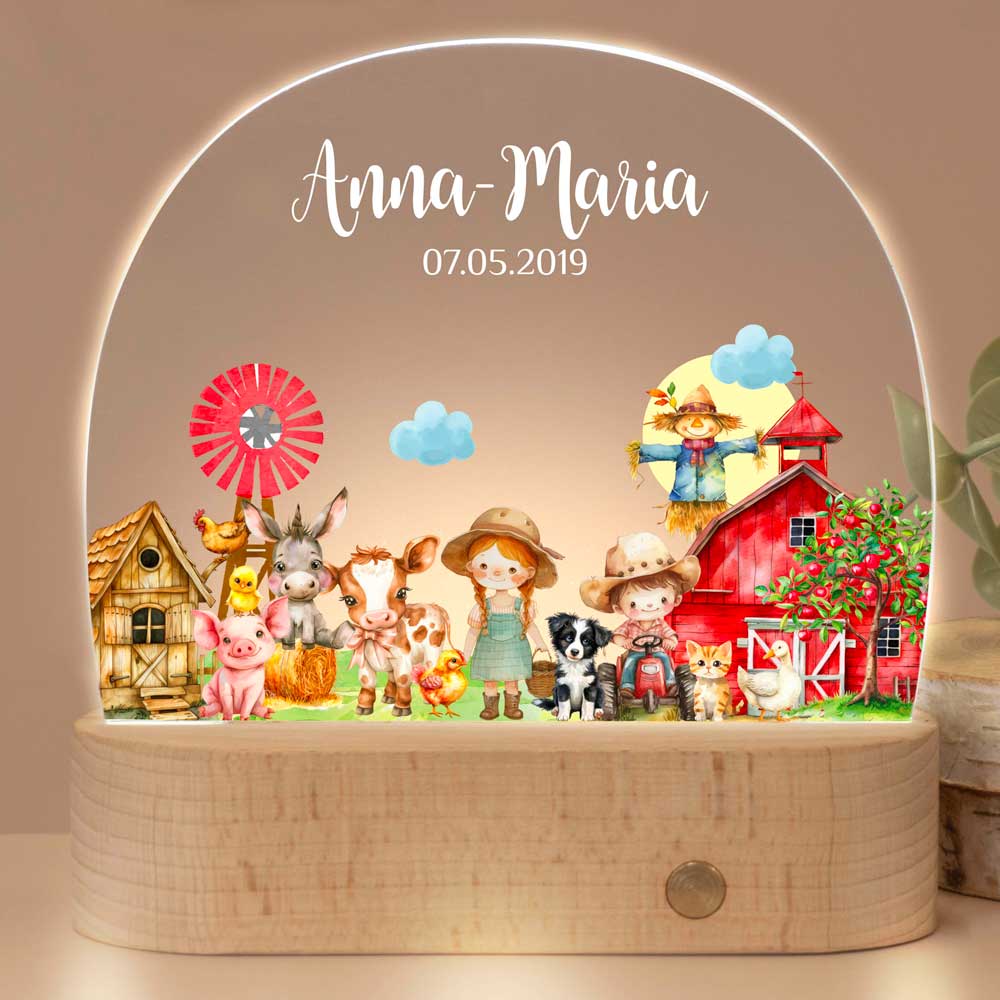 Personalisierte Nachtlampe als Geschenk für Kinder | Nachtlicht mit Namen