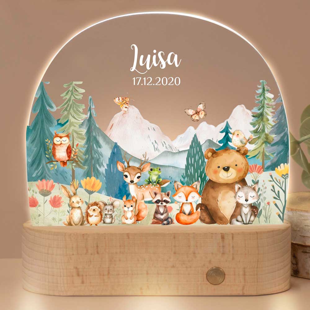 Personalisierte Nachtlampe als Geschenk für Kinder | Nachtlicht mit Namen