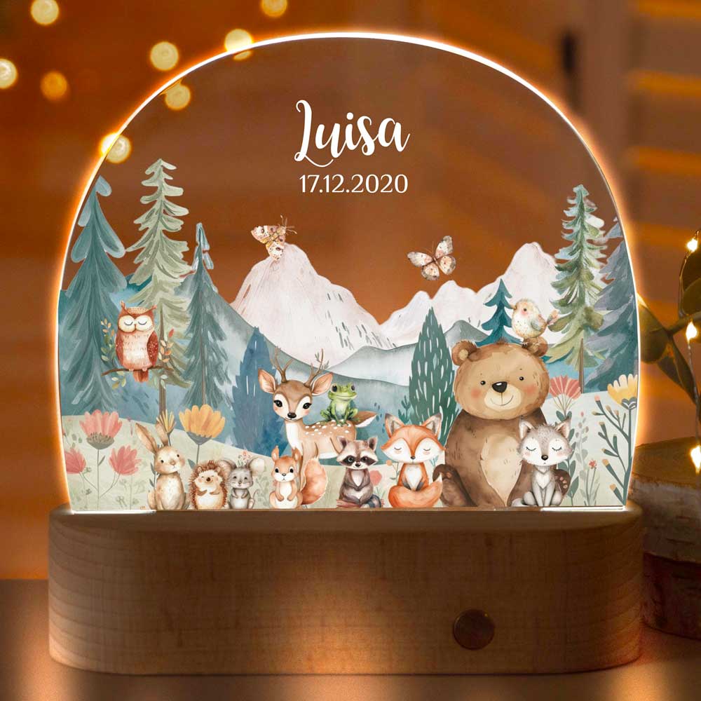 Personalisierte Nachtlampe als Geschenk für Kinder | Nachtlicht mit Namen