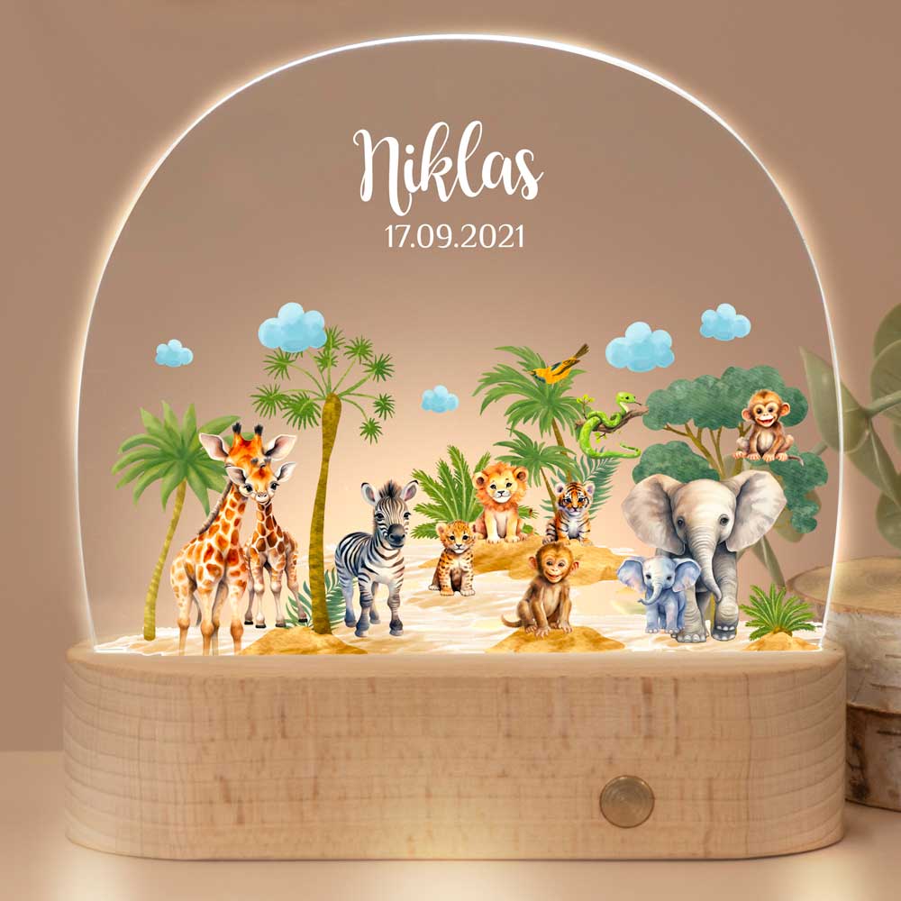 Personalisierte Nachtlampe als Geschenk für Kinder | Nachtlicht mit Namen