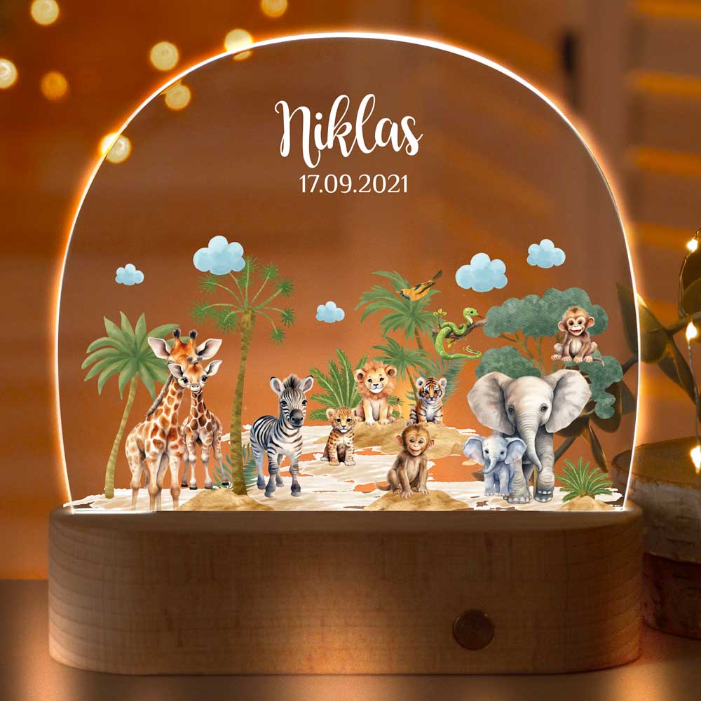 Personalisierte Nachtlampe als Geschenk für Kinder | Nachtlicht mit Namen