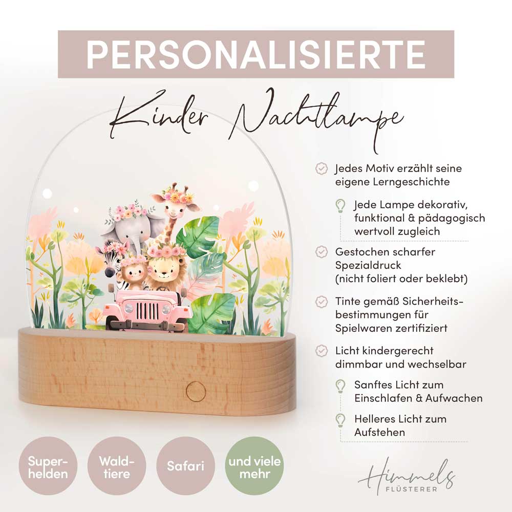 Personalisierte Nachtlampe als Geschenk für Kinder | Nachtlicht mit Namen