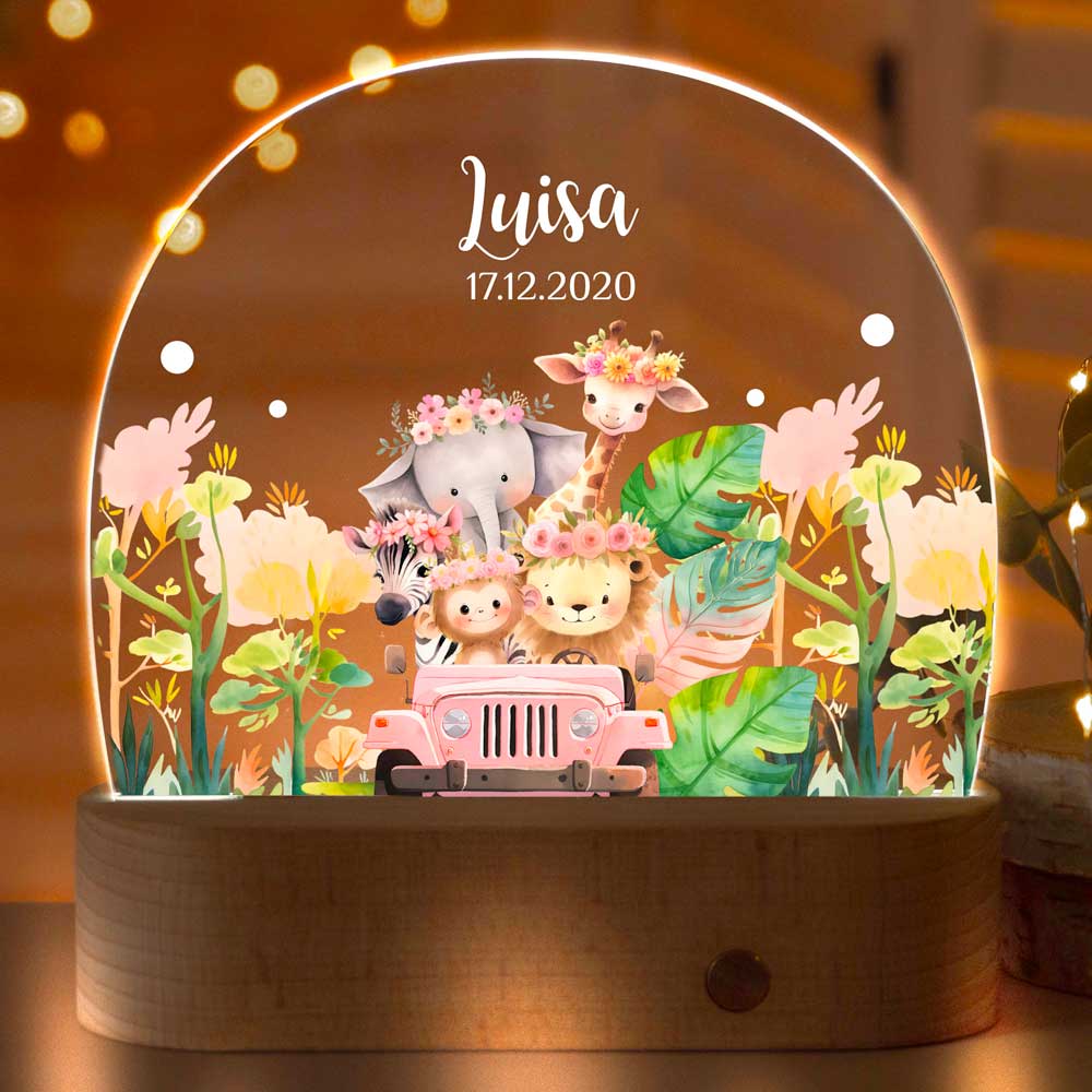 Personalisierte Nachtlampe als Geschenk für Kinder | Nachtlicht mit Namen