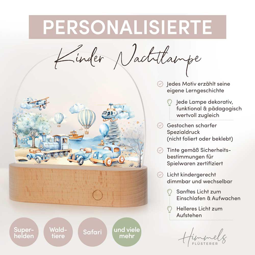 Personalisierte Nachtlampe als Geschenk für Kinder | Nachtlicht mit Namen