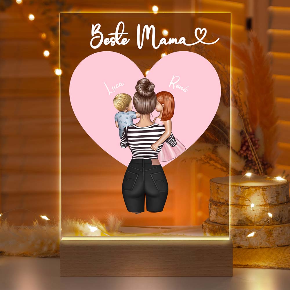 Personalisierte LED-Lampe aus Acrylglas "My Family #2"