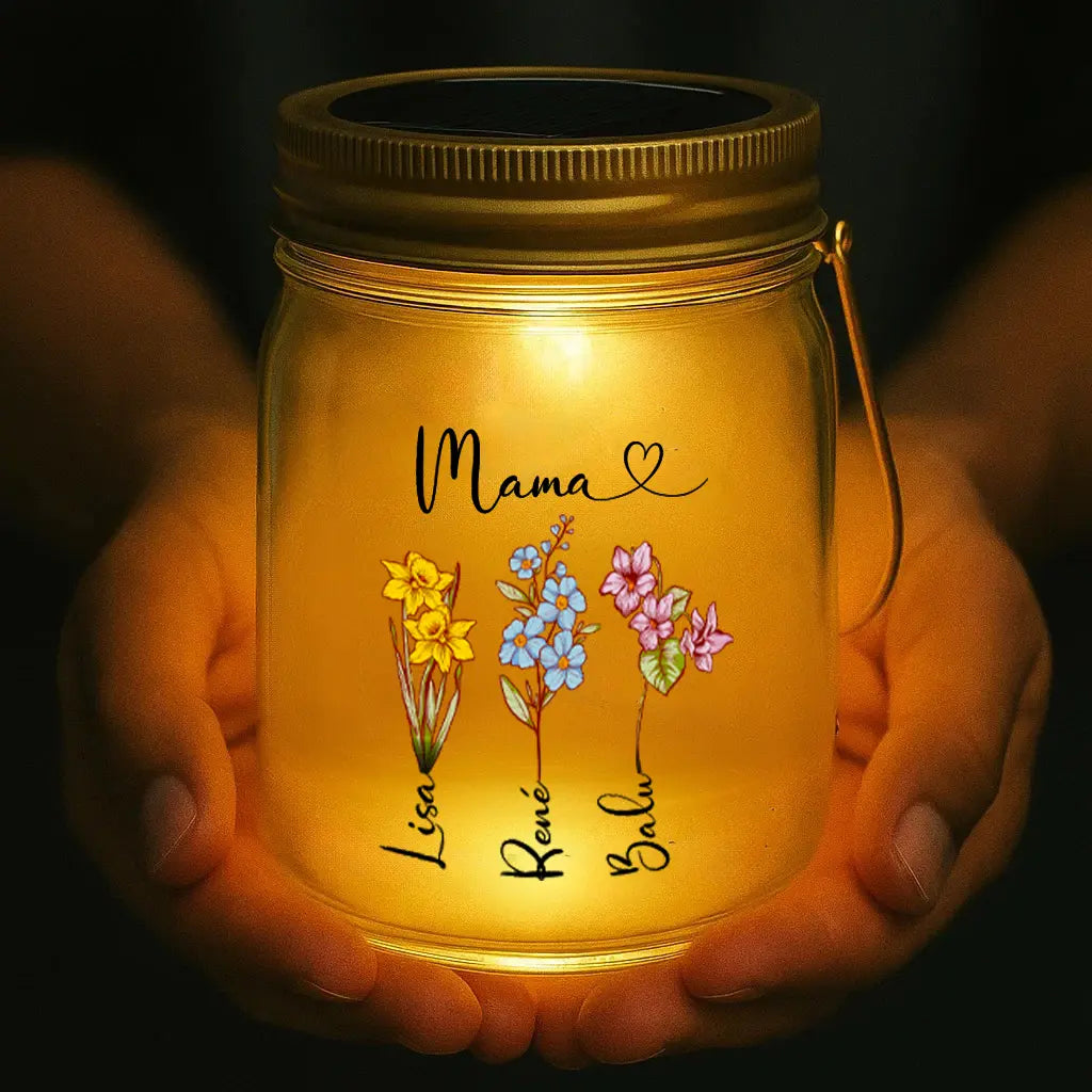 Personalisiertes Solarlaterne "Geburtsblume"