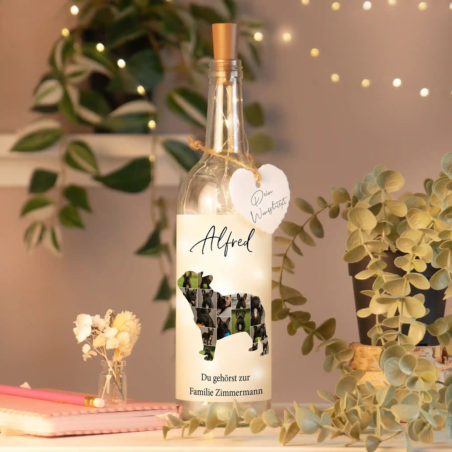 Personalisierte Lichterflasche "Mein Haustier #2"