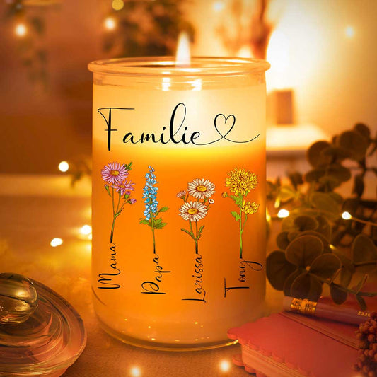 Personalisierte Duftkerze "Geburtsblume"