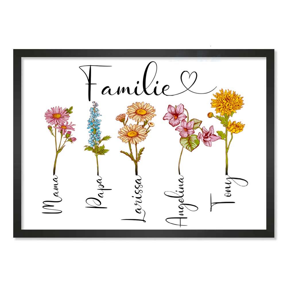 Personalisiertes Poster "Geburtsblume"