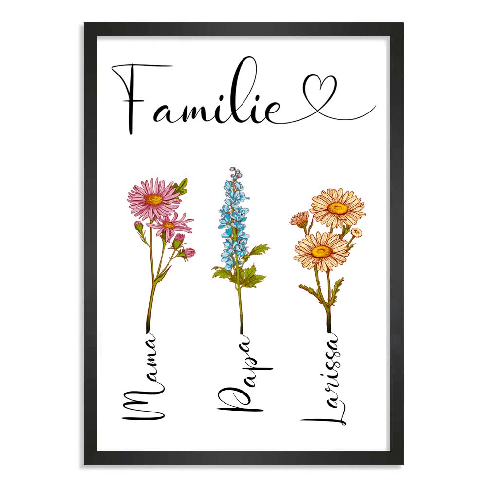Personalisiertes Poster "Geburtsblume"