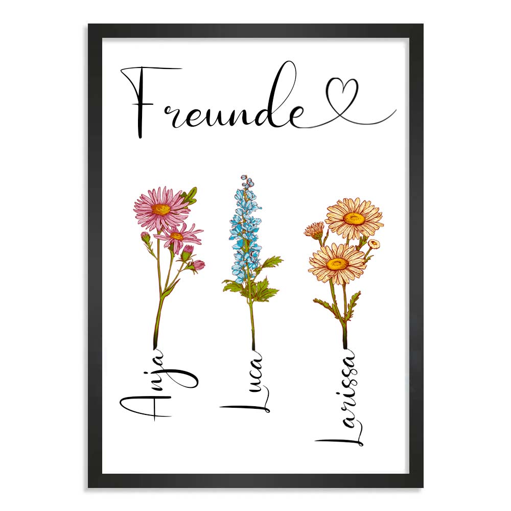 Personalisiertes Poster "Geburtsblume"