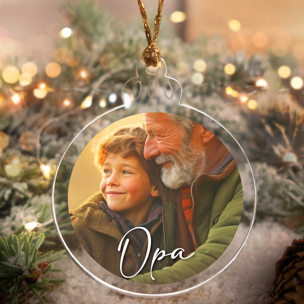 Acrylglas-Weihnachtskugel - personalisierbar mit deinem Bild