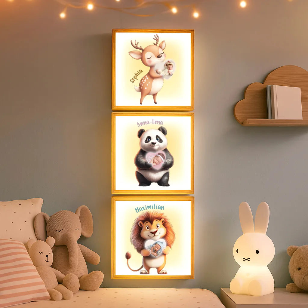 Beleuchteter Bilderrahmen inkl. personalisiertem Bild "Mein Lieblingstier"