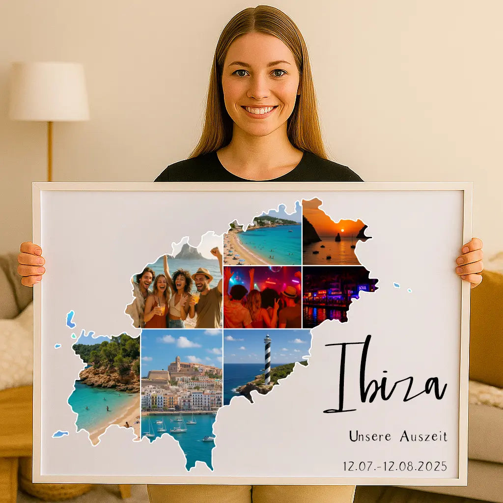 Personalisiertes Wandbild "Unser Urlaub"
