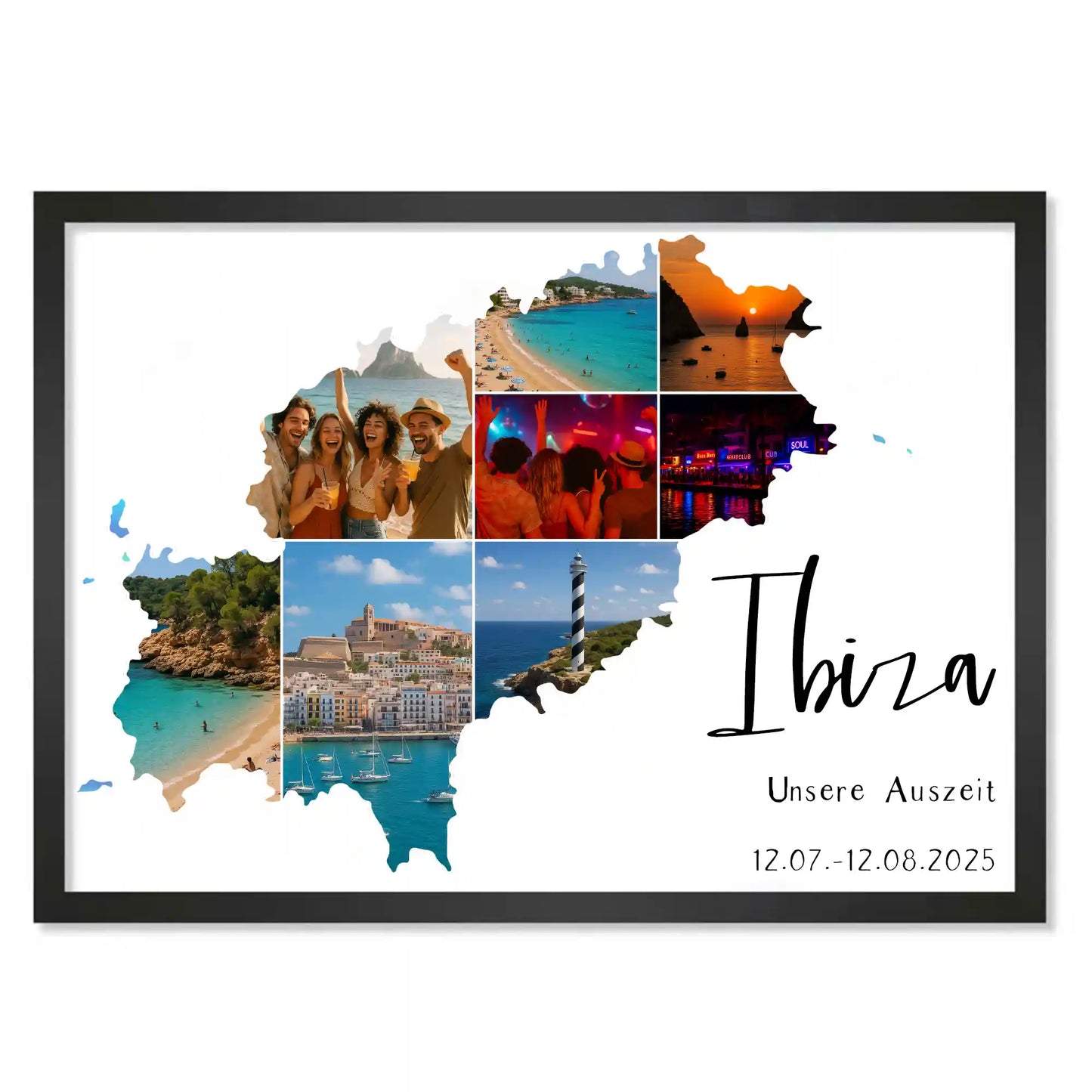 Personalisiertes Poster "Unser Urlaub"