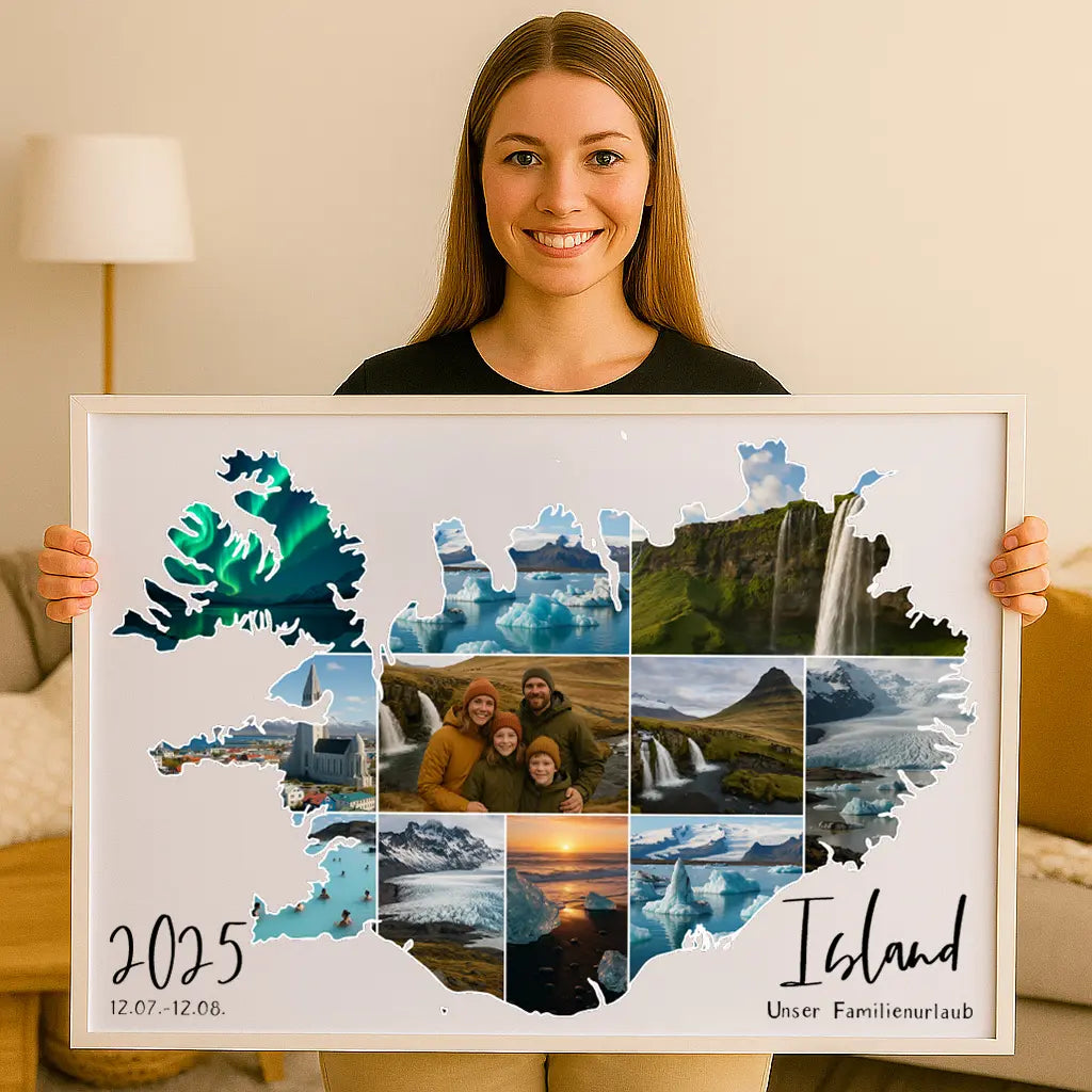 Personalisiertes Wandbild "Unser Urlaub"