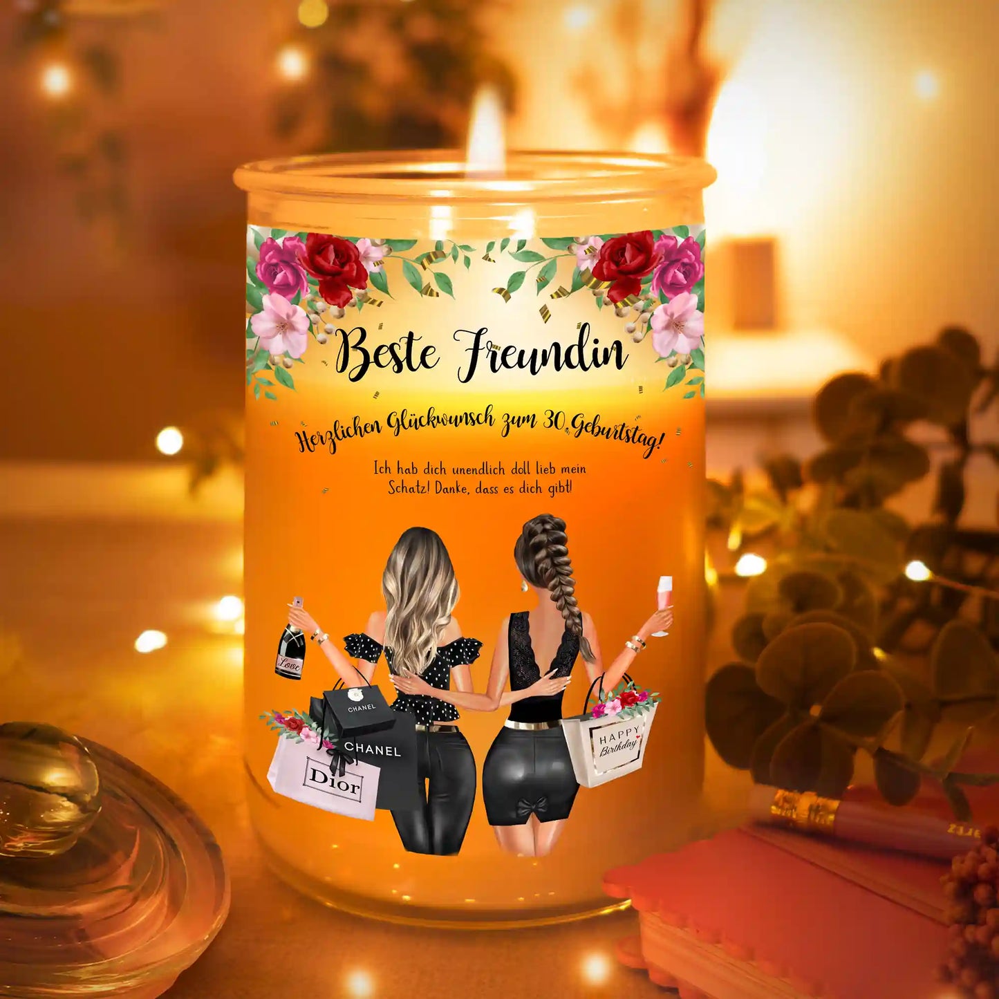 Personalisierte Duftkerze "Auf uns!"