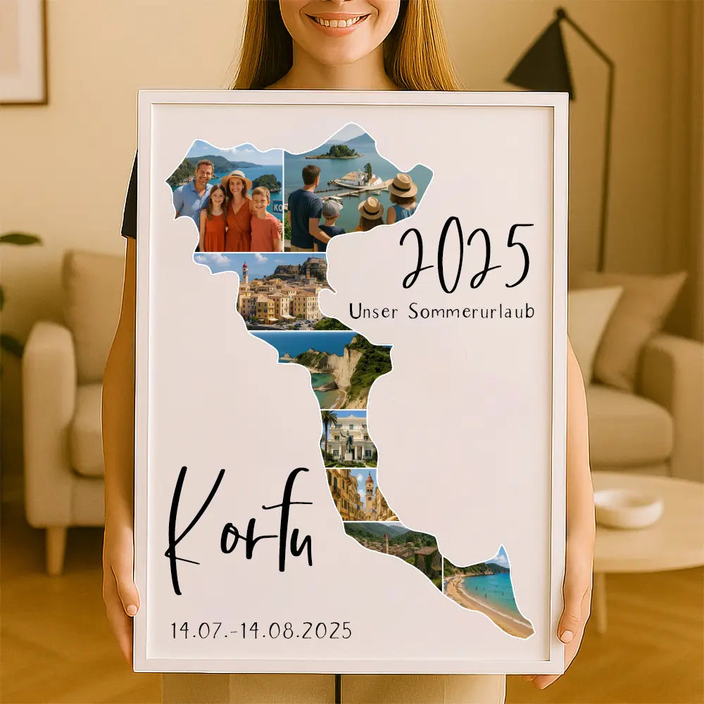 Personalisiertes Wandbild "Unser Urlaub"