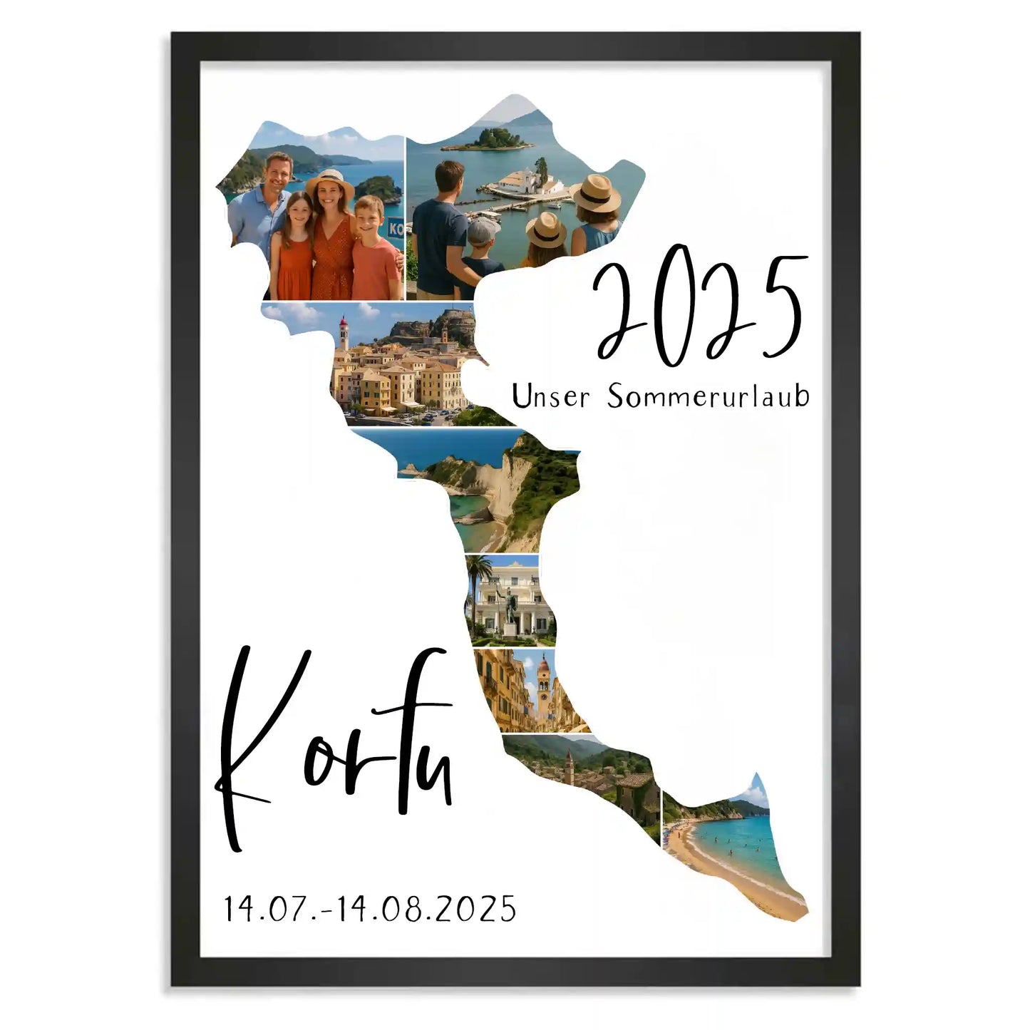 Personalisiertes Poster "Unser Urlaub"
