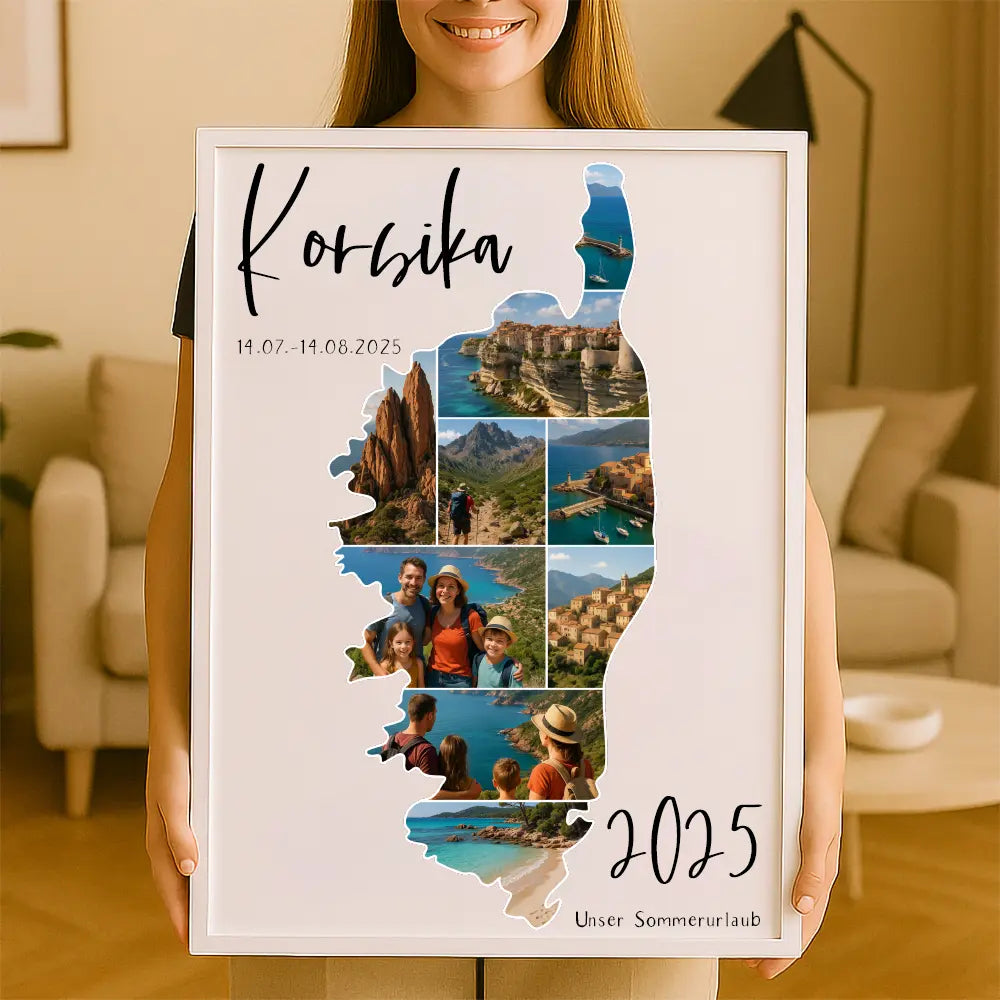 Personalisiertes Wandbild "Unser Urlaub"