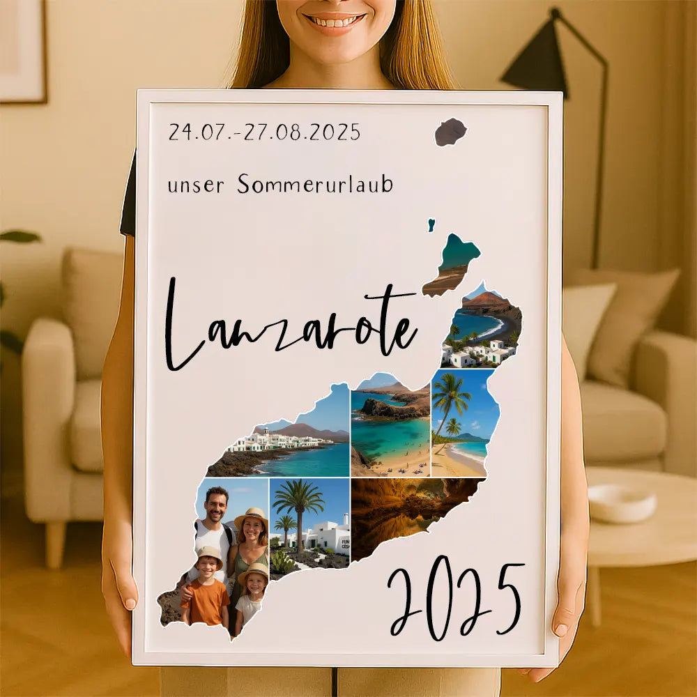 Personalisiertes Wandbild "Unser Urlaub"