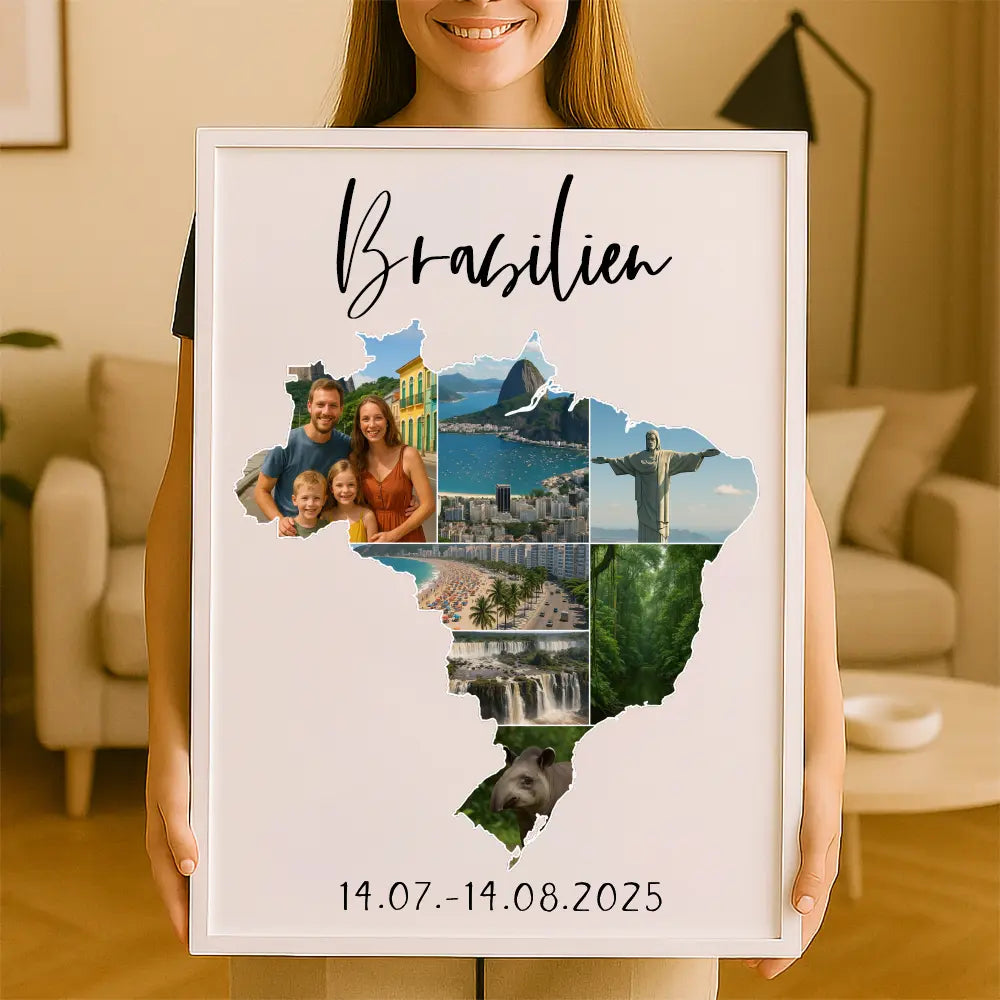 Personalisiertes Wandbild "Unser Urlaub"