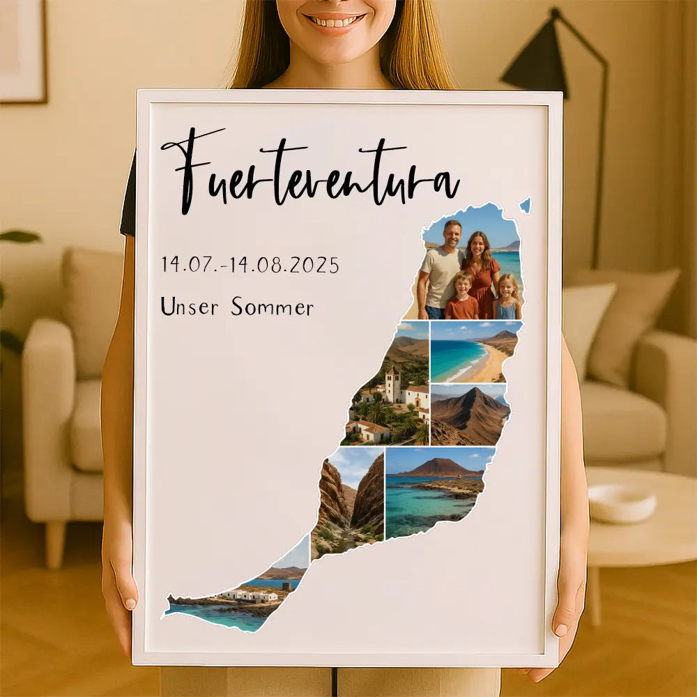Personalisiertes Wandbild "Unser Urlaub"