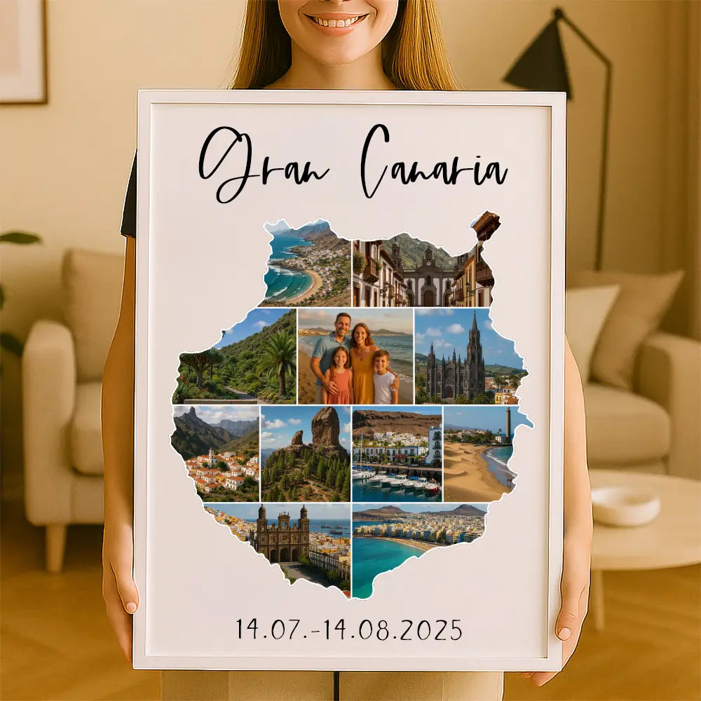 Personalisiertes Wandbild "Unser Urlaub"