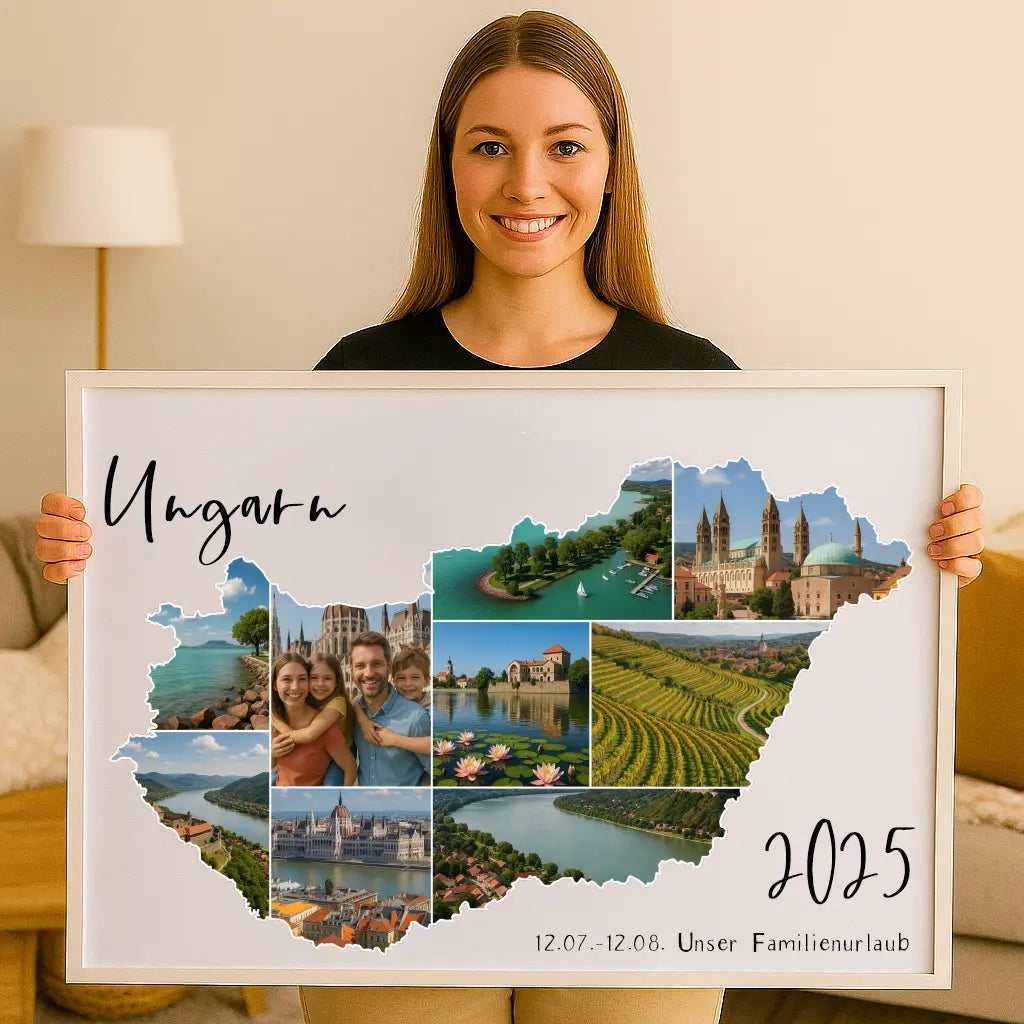 Personalisiertes Wandbild "Unser Urlaub"