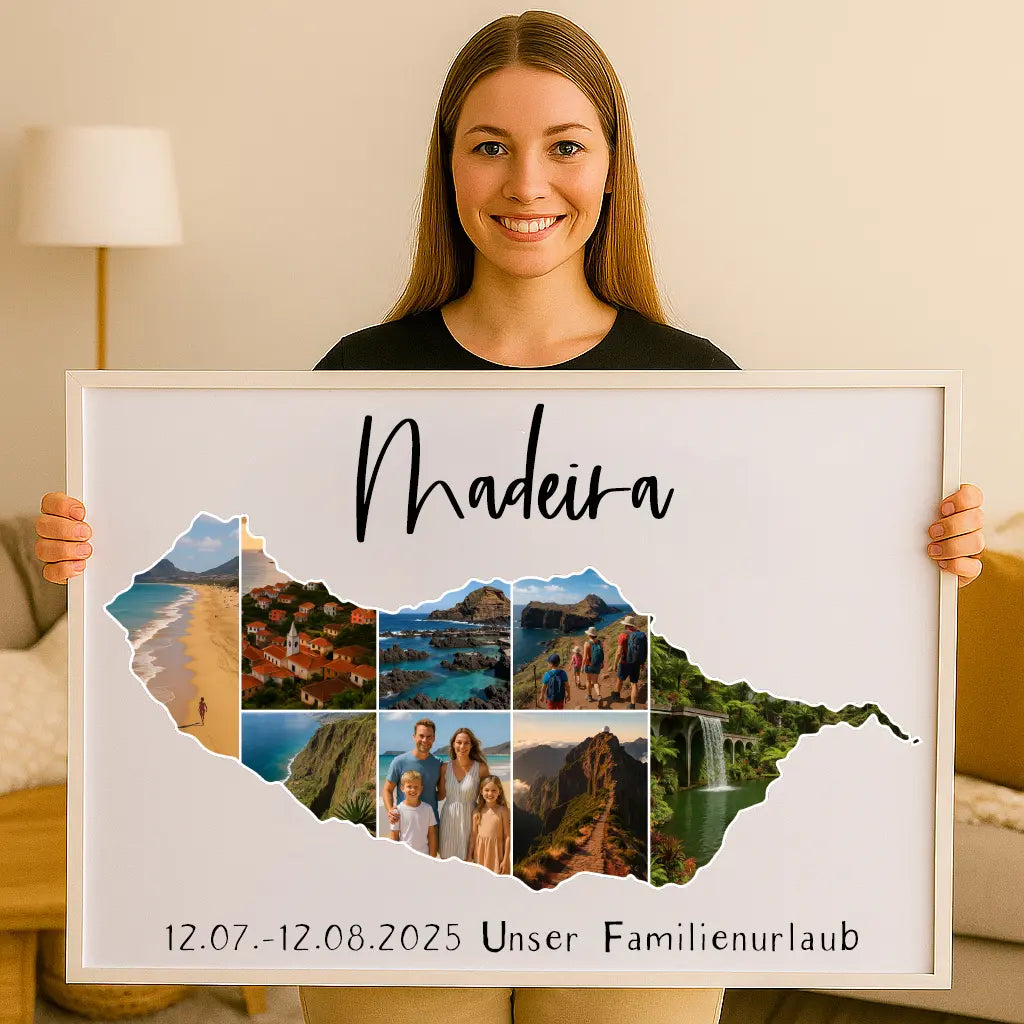 Personalisiertes Wandbild "Unser Urlaub"