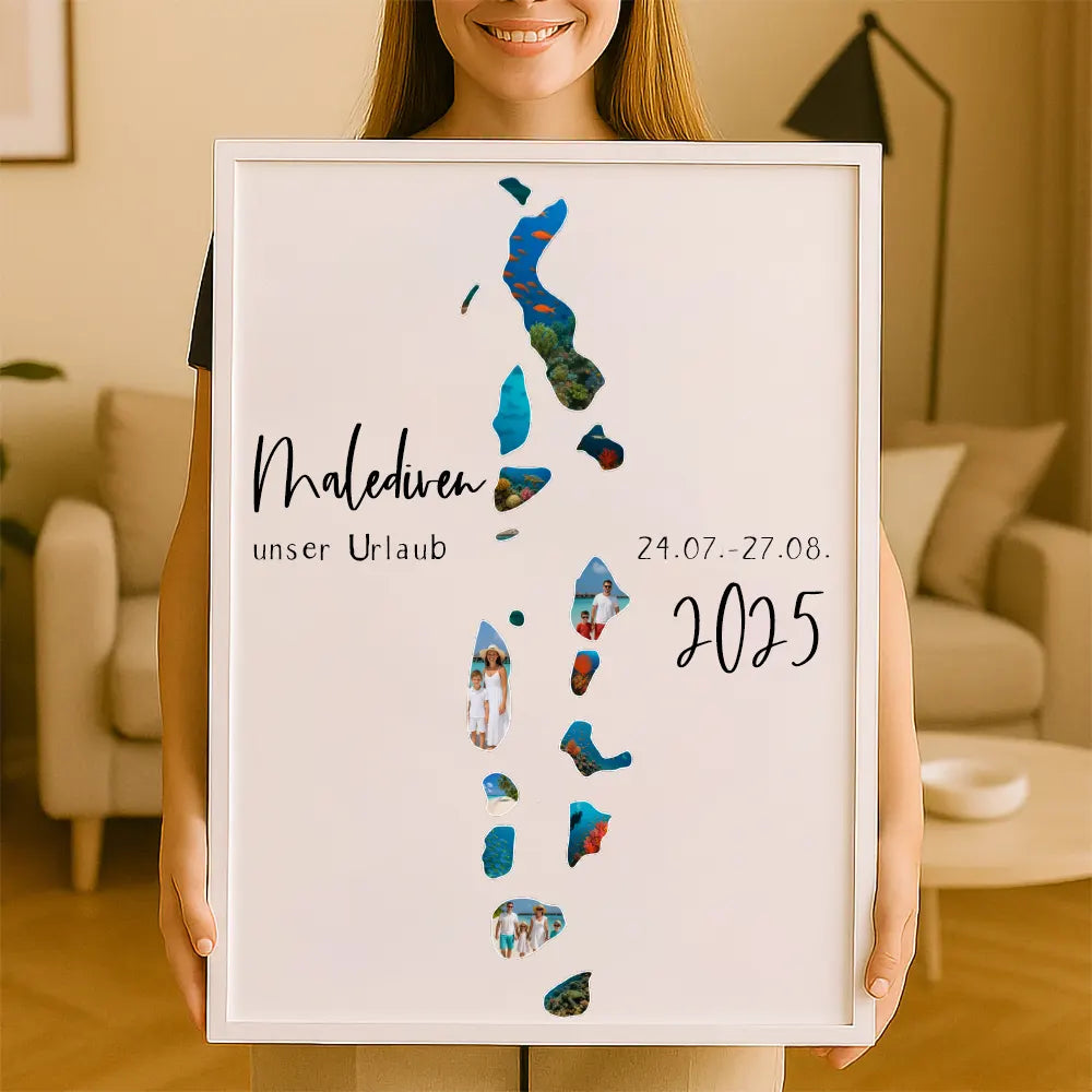 Personalisiertes Wandbild "Unser Urlaub"